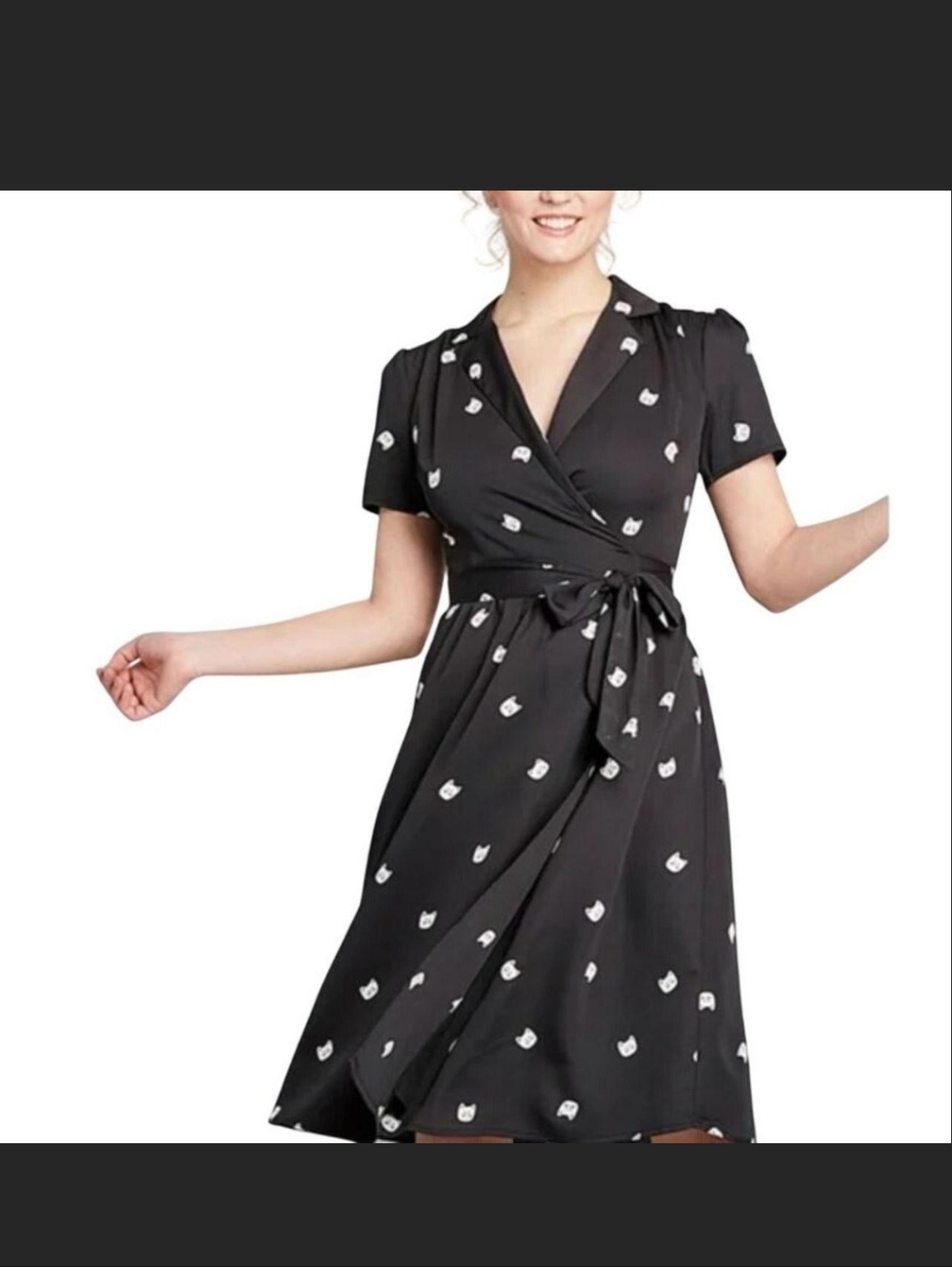 Modcloth Cat Wrap Dress